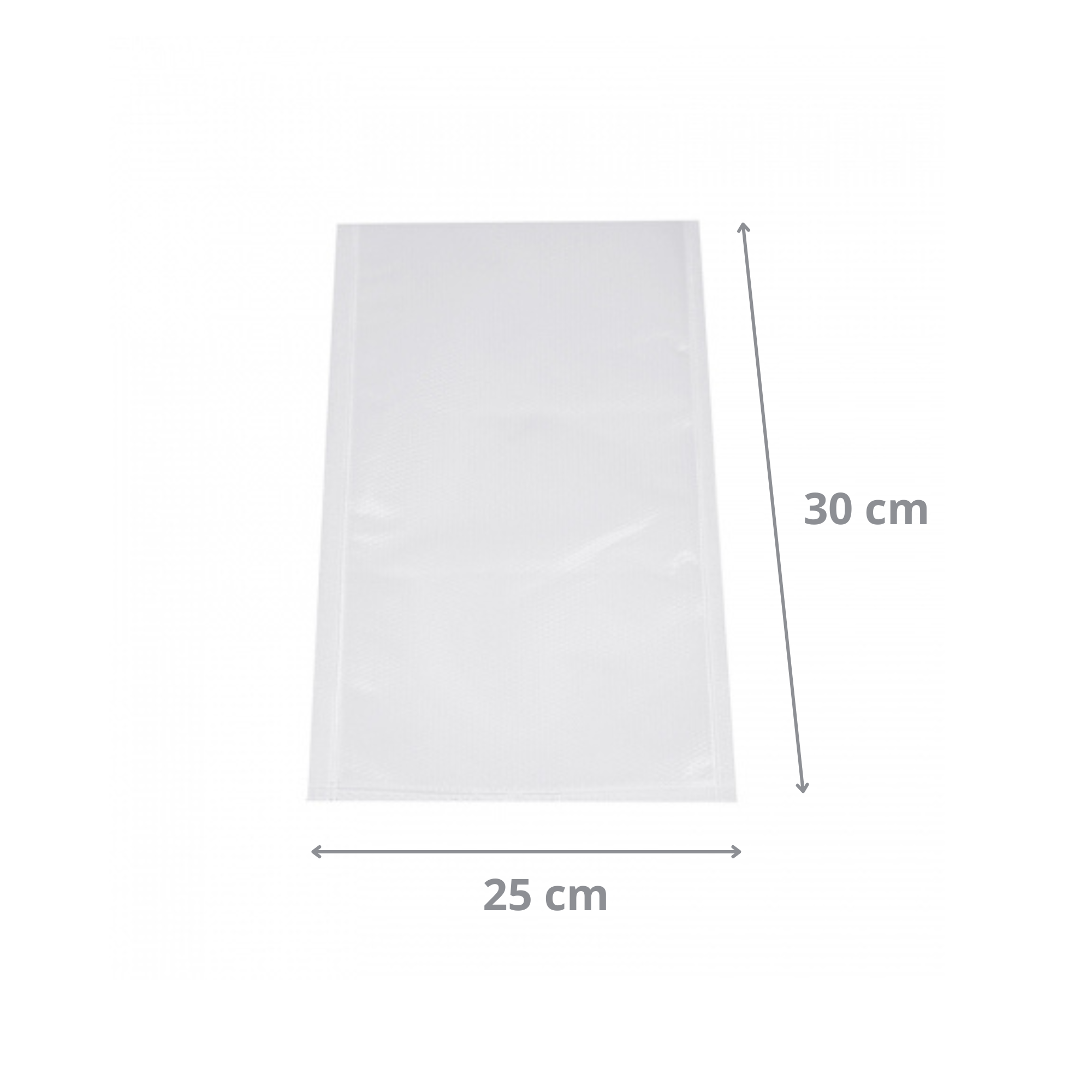 Sac Sous-Vide 25x30 cm en Plastique Transparent 90 Microns